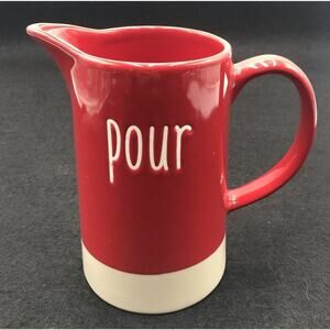 Ceramic Pitcher “Pour” Red. Made with Love Tabletops Gallery 7”